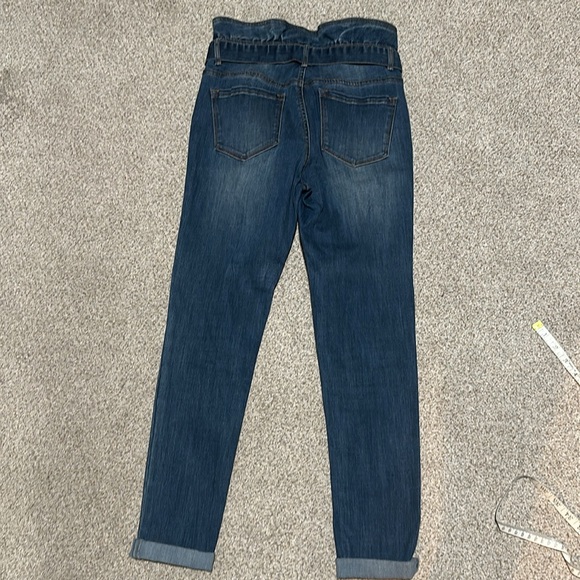 Tie waist paper bag skinny jean - Picture 5 of 5